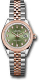 Rolex - Datejust Lady 28 - Stainless Steel and Everose Gold - Domed Bezel