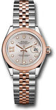 Rolex - Datejust Lady 28 - Stainless Steel and Everose Gold - Domed Bezel