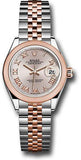 Rolex - Datejust Lady 28 - Stainless Steel and Everose Gold - Domed Bezel