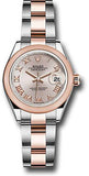 Rolex - Datejust Lady 28 - Stainless Steel and Everose Gold - Domed Bezel