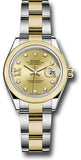 Rolex - Datejust Lady 28 - Stainless Steel and Yellow Gold - Domed Bezel