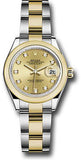 Rolex - Datejust Lady 28 - Stainless Steel and Yellow Gold - Domed Bezel