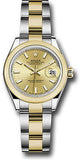 Rolex - Datejust Lady 28 - Stainless Steel and Yellow Gold - Domed Bezel