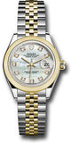 Rolex - Datejust Lady 28 - Stainless Steel and Yellow Gold - Domed Bezel