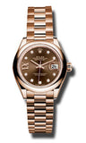 Rolex - Datejust Lady 28 Everose Gold - Domed Bezel - Watch Brands Direct
 - 2