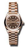 Rolex - Datejust Lady 28 Everose Gold - Domed Bezel - Watch Brands Direct
 - 4