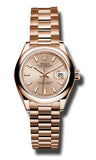 Rolex - Datejust Lady 28 Everose Gold - Domed Bezel - Watch Brands Direct
 - 6