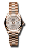 Rolex - Datejust Lady 28 Everose Gold - Domed Bezel - Watch Brands Direct
 - 8