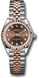 Rolex - Datejust Lady 28 - Stainless Steel and Everose Gold - Fluted Bezel