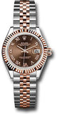 Rolex - Datejust Lady 28 - Stainless Steel and Everose Gold - Fluted Bezel