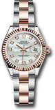 Rolex - Datejust Lady 28 - Stainless Steel and Everose Gold - Fluted Bezel