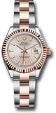 Rolex - Datejust Lady 28 - Stainless Steel and Everose Gold - Fluted Bezel