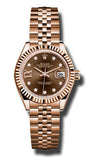 Rolex - Datejust Lady 28 Everose Gold - Fluted Bezel - Watch Brands Direct
 - 1
