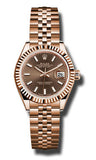 Rolex - Datejust Lady 28 Everose Gold - Fluted Bezel - Watch Brands Direct
 - 3