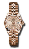 Rolex - Datejust Lady 28 Everose Gold - Fluted Bezel - Watch Brands Direct
 - 5