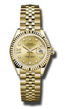 Rolex - Datejust Lady 28 Yellow Gold - Fluted Bezel - Watch Brands Direct
 - 4