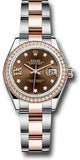 Rolex - Datejust Lady 28 - Stainless Steel and Everose Gold - Diamond Bezel