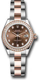 Rolex - Datejust Lady 28 - Stainless Steel and Everose Gold - Diamond Bezel