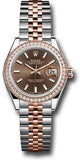 Rolex - Datejust Lady 28 - Stainless Steel and Everose Gold - Diamond Bezel