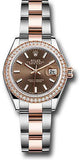 Rolex - Datejust Lady 28 - Stainless Steel and Everose Gold - Diamond Bezel