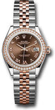 Rolex - Datejust Lady 28 - Stainless Steel and Everose Gold - Diamond Bezel