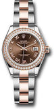 Rolex - Datejust Lady 28 - Stainless Steel and Everose Gold - Diamond Bezel