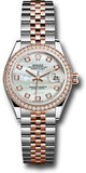 Rolex - Datejust Lady 28 - Stainless Steel and Everose Gold - Diamond Bezel