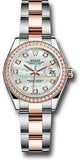 Rolex - Datejust Lady 28 - Stainless Steel and Everose Gold - Diamond Bezel