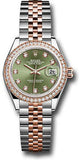 Rolex - Datejust Lady 28 - Stainless Steel and Everose Gold - Diamond Bezel