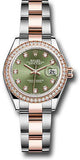 Rolex - Datejust Lady 28 - Stainless Steel and Everose Gold - Diamond Bezel