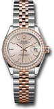 Rolex - Datejust Lady 28 - Stainless Steel and Everose Gold - Diamond Bezel