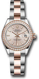 Rolex - Datejust Lady 28 - Stainless Steel and Everose Gold - Diamond Bezel