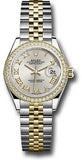 Rolex - Datejust Lady 28 - Stainless Steel and Yellow Gold - Diamond Bezel