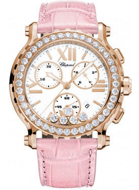 Chopard,Chopard - Happy Sport - Chrono - Rose Gold - Diamond Bezel - Watch Brands Direct