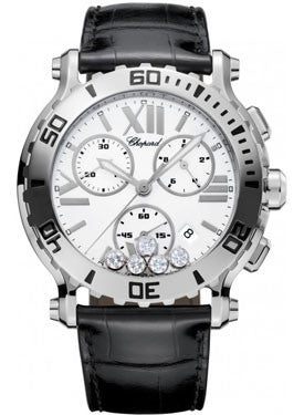 Chopard,Chopard - Happy Sport - Chrono - Stainless Steel - 5 Mobile Diamonds - Watch Brands Direct
