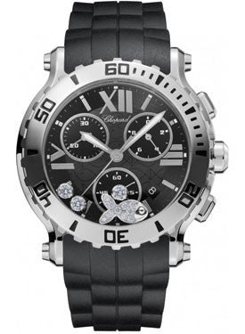 Chopard,Chopard - Happy Sport - Chrono - Stainless Steel - 3 Mobile Diamonds - Watch Brands Direct