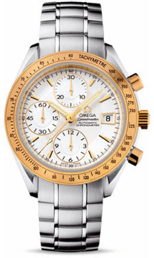 Omega,Omega - Speedmaster Date - Stainless Steel and Yellow Gold - Watch Brands Direct