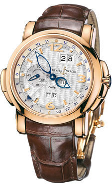 Ulysse Nardin,Ulysse Nardin - GMT Perpetual 42 mm - Rose Gold - Leather Strap - Watch Brands Direct