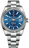 Rolex - Sky Dweller 42mm- Stainless Steel and White Gold - Fluted Bezel