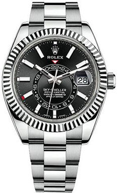Rolex - Sky Dweller 42mm- Stainless Steel and White Gold - Fluted Bezel