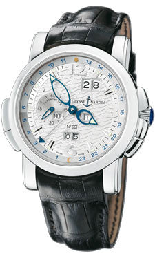 Ulysse Nardin,Ulysse Nardin - GMT Perpetual 42 mm - Platinum - Leather Strap - Watch Brands Direct