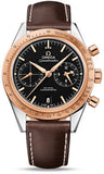 Omega,Omega - Speedmaster 57 Omega Co-Axial Chronograph 41.5 mm - Steel And Red Gold - Watch Brands Direct