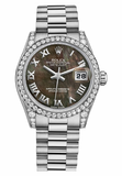 Rolex,Rolex - Datejust 31mm - Gold President White Gold - Diamond Bezel - Diamond Case - Watch Brands Direct