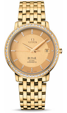 Omega,Omega - De Ville Prestige Co-Axial 36.5 mm - Yellow Gold - Watch Brands Direct