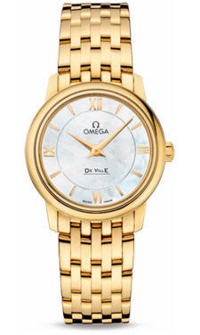 Omega,Omega - De Ville Prestige Quartz 27.4 mm - Yellow Gold - Watch Brands Direct