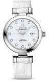 Omega,Omega - De Ville Ladymatic Co-Axial 34 mm - Stainless Steel on Leather - Watch Brands Direct