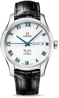 Omega,Omega - De Ville Co-Axial Annual Calendar 41 mm - Platinum - Watch Brands Direct