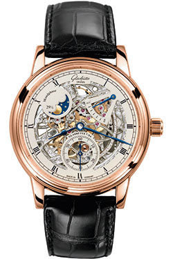 Glashutte Original,Glashutte Original - Quintessentials - Senator Moonphase - Skeletonized Edition - Watch Brands Direct
