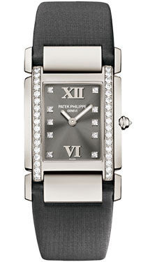 Patek Philippe,Patek Philippe - Twenty-4 Medium - White Gold - Satin Strap - Watch Brands Direct