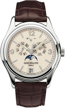 Patek Philippe,Patek Philippe - Complications Annual Calendar - White Gold - Leather - 39mm - Watch Brands Direct